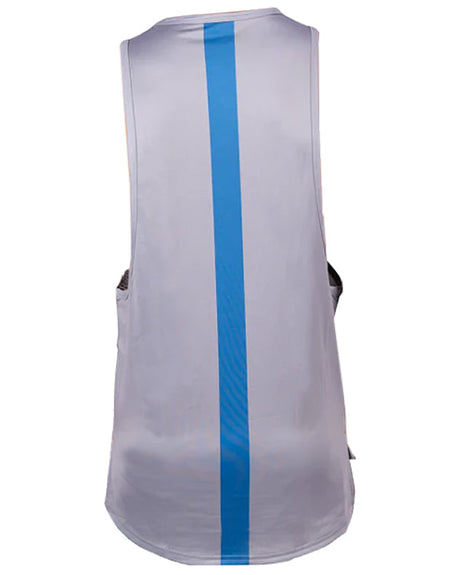 SASIB Solid Deep Cut GYM Vest - Grey