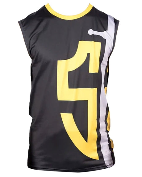 SASIB Basic GYM Vest - Black Yellow