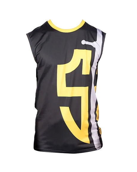 SASIB Basic GYM Vest - Black Yellow