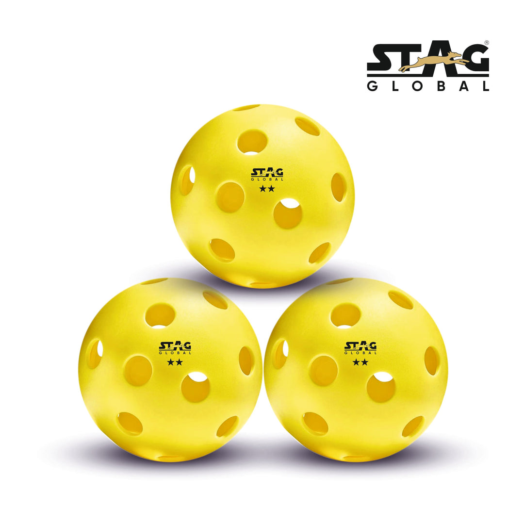 STAG GLOBAL Pickleball | Outdoor Pickleball | Perfectly Balanced | High Bounce Durable Ball