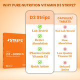 Vitamin D3 60000 IU Oral Strips 10 Sugar-Free Strips