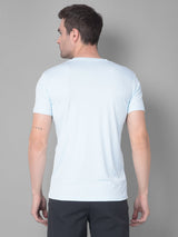 Sky Blue Serenity Kookaburra Round Neck T-Shirt for a Fresh and Vibrant Look