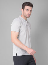 Steel Grey Polo Elevate Your Style with Sporty T-shirt