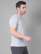 Luxury Grey Comfort Kookaburra Round Neck T-Shirt for Effortless Elegance