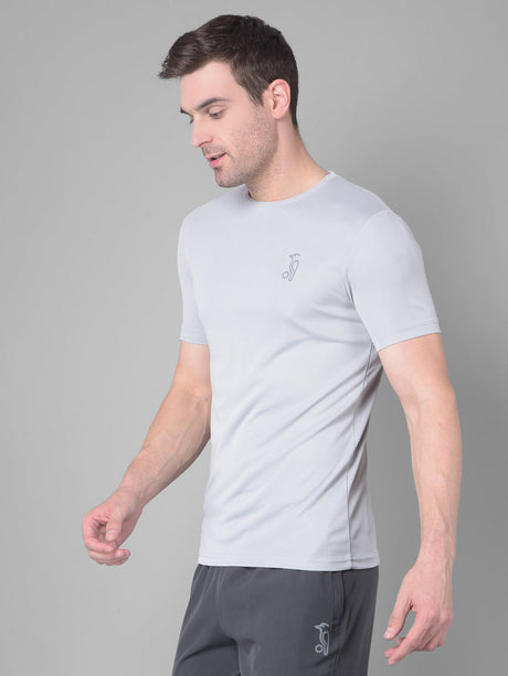 Luxury Grey Comfort Kookaburra Round Neck T-Shirt for Effortless Elegance