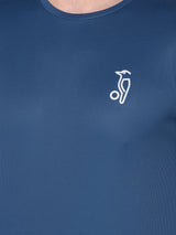 Dark Blue Round Neck T-Shirt for Timeless Appeal