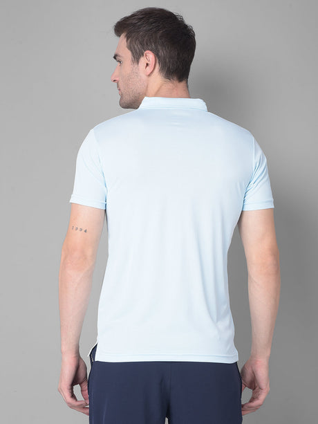 Sky Blue Polo Elevate Your Style with Sporty T-shirt
