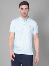 Sky Blue Polo Elevate Your Style with Sporty T-shirt