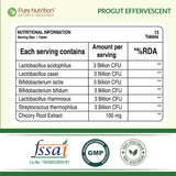 Progut Plus Probiotic Effervescent Tablets – 9 Strains + Prebiotic | 15 Tablets