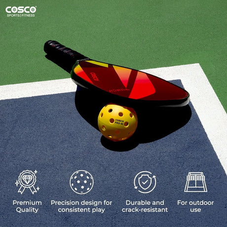 Cosco Pro 40 Yellow Pickleball Ball (Pack Of 6) | Cosco