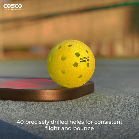 Cosco Pro 40 Yellow Pickleball Ball (Pack Of 6) | Cosco