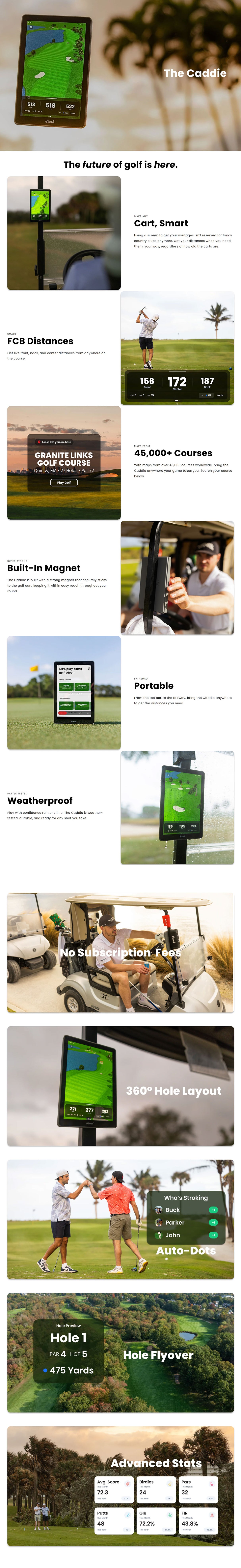 Pinned The Caddie Portable GPS Golf Tablet