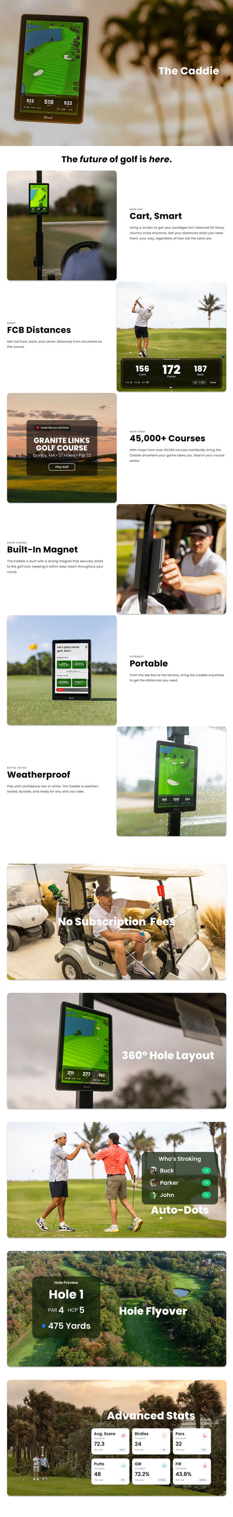 Pinned The Caddie Portable GPS Golf Tablet