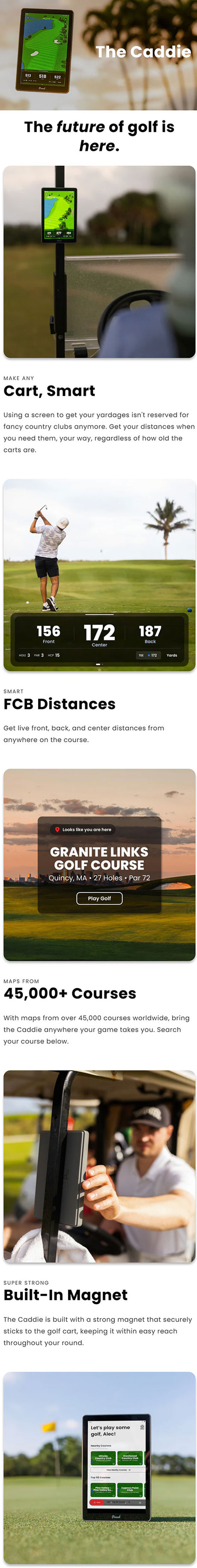 Pinned The Caddie Portable GPS Golf Tablet