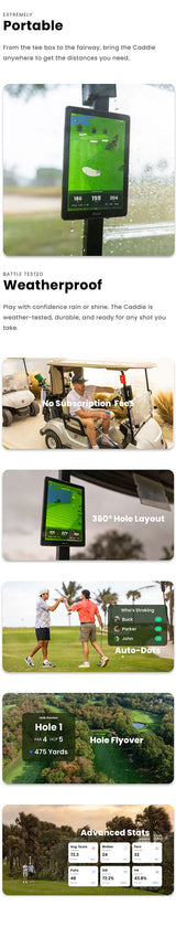 Pinned The Caddie Portable GPS Golf Tablet