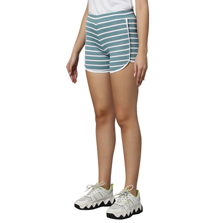 PIXY Stripe Shorts - Grey | Omtex