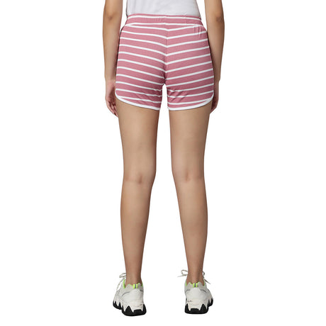 PIXY Stripe Shorts - Coral Pink | Omtex
