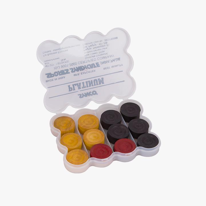 Synco Platinum Carrom coins with special PVC box