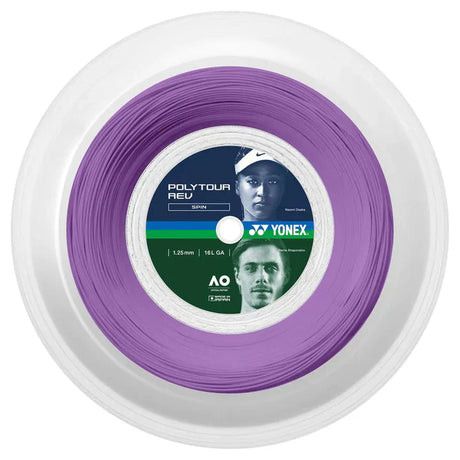 YONEX Poly Tour Rev Tennis String Reel 16L (1.25mm, 200m, Purple) | Noah Sports