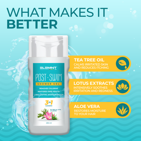 Post Swim Shower Gel for Adults & Kids 400 ML (Pack of 2) | Elemntlife