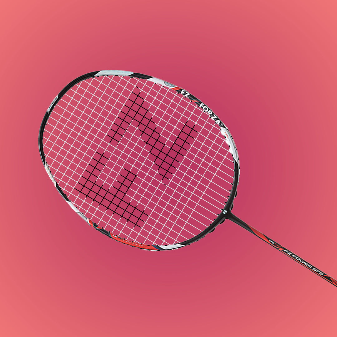 Power 976 Strung Attacking Badminton Racket (Black/Red) - 3U/G5
