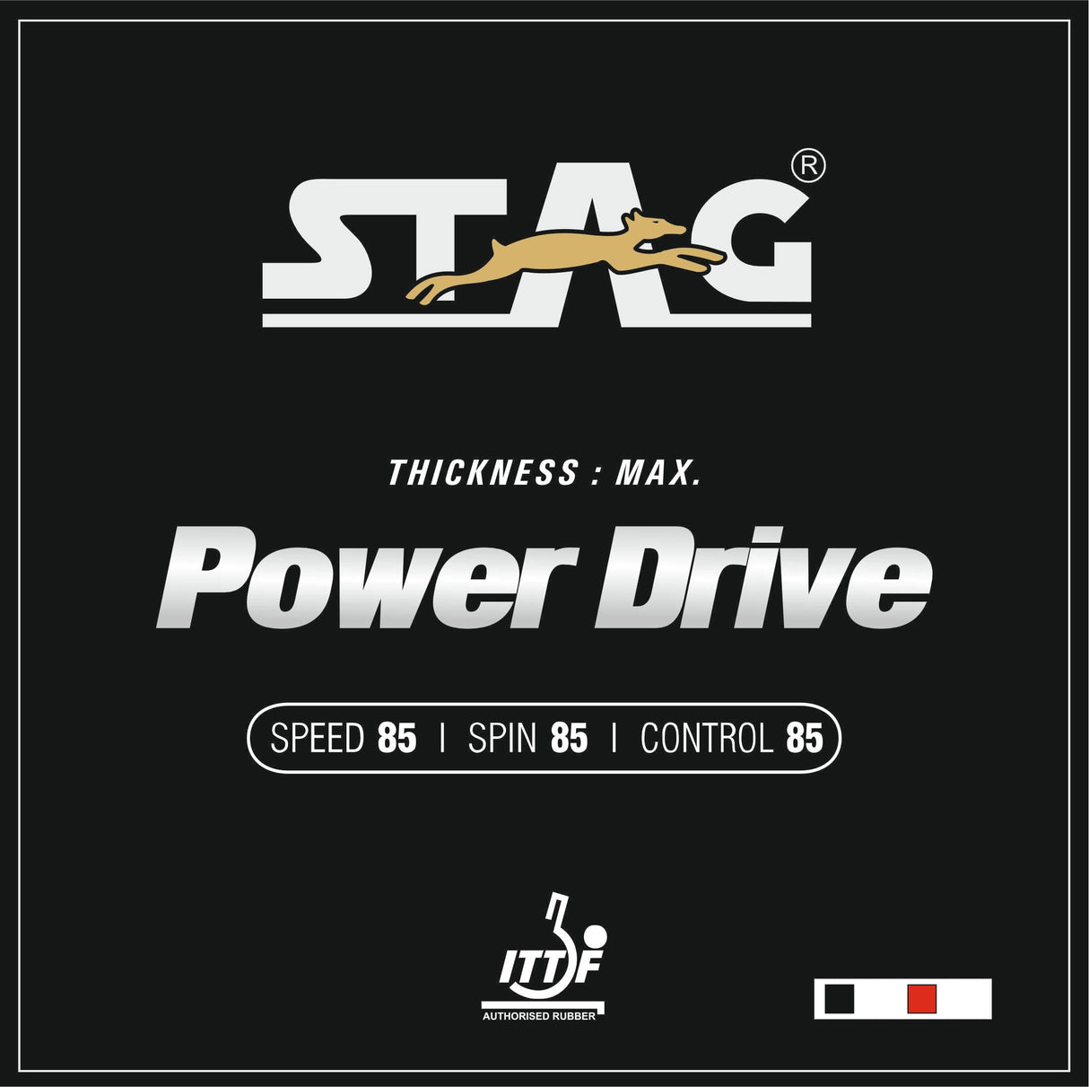STAG GLOBAL Power Drive Table Tennis Racket Rubber