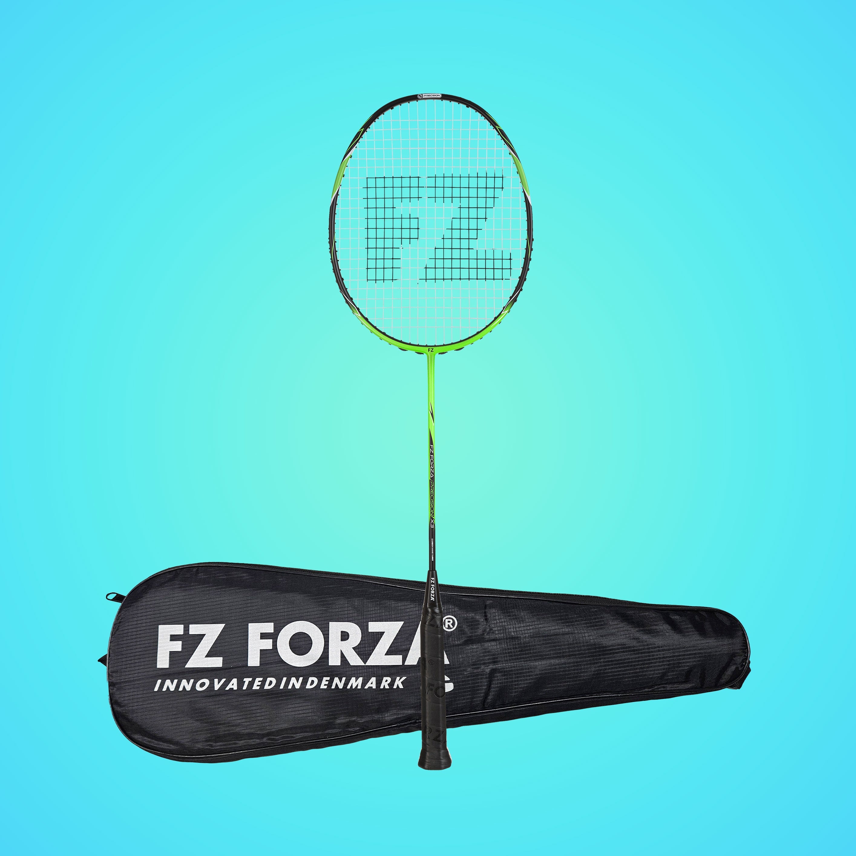 Precision X3 Strung Badminton Racket (Bright Green) - 4U/G5