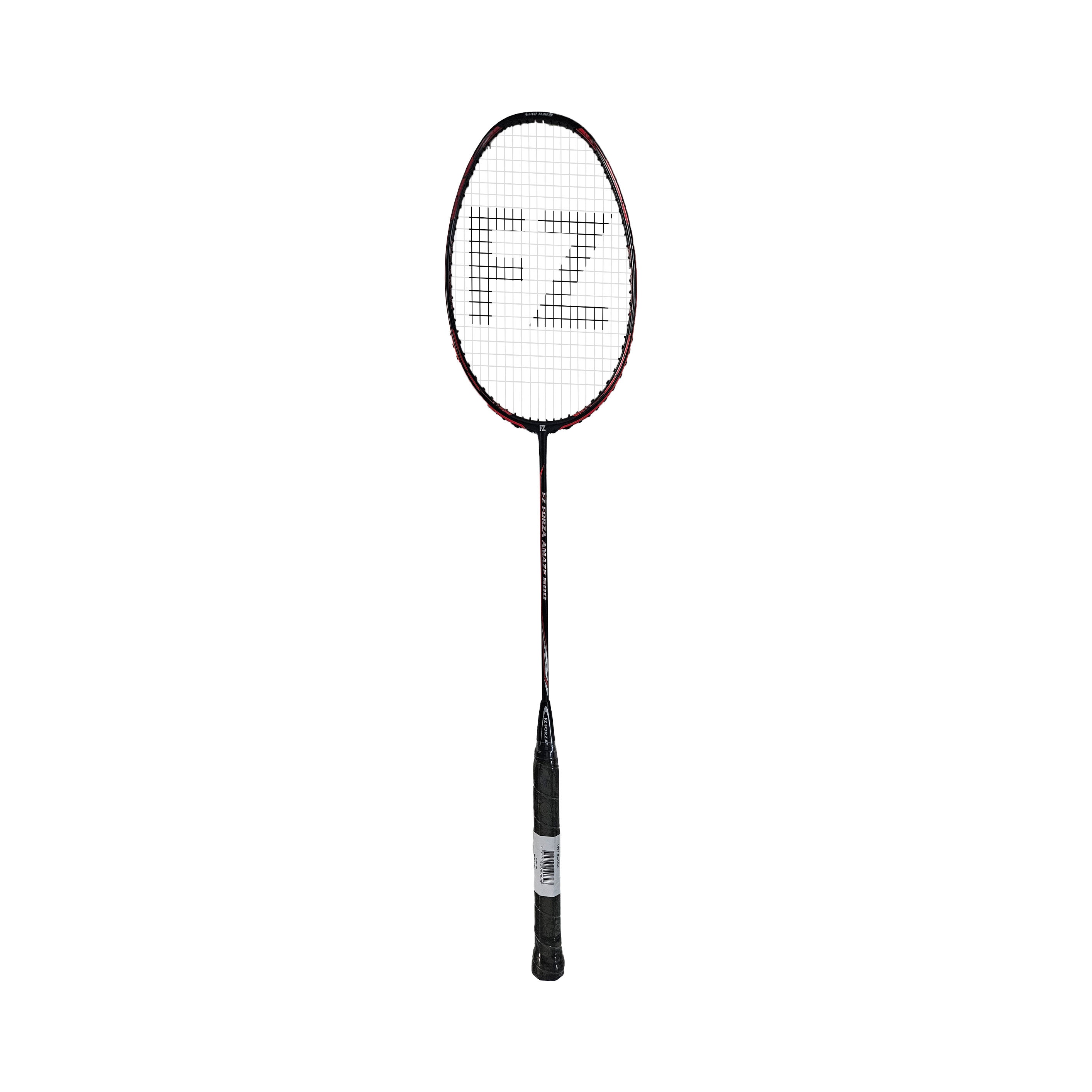 Amaze 600 Strung Badminton Racket ( Black)- 4U/G5