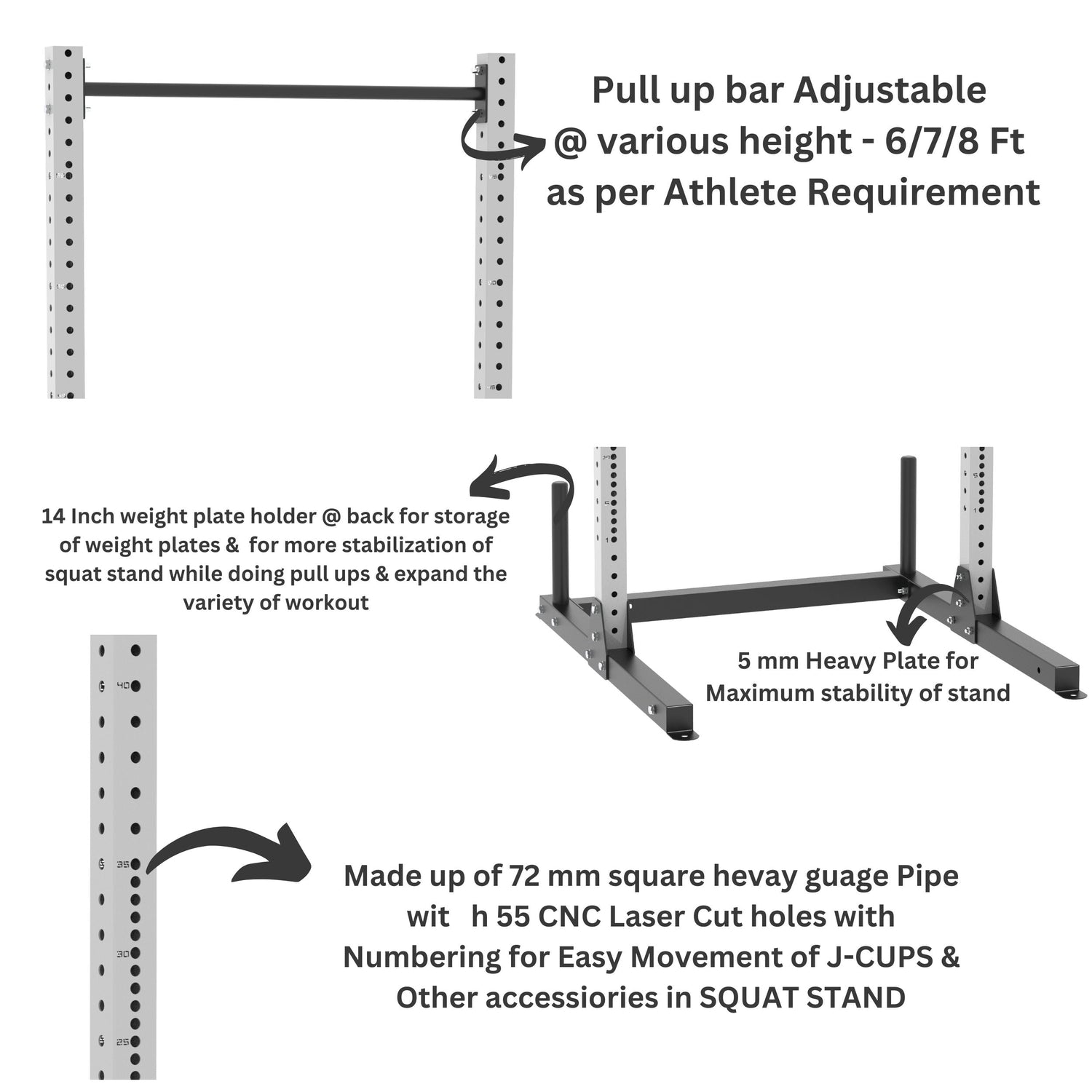 Squat Stand With Pull Up Bar