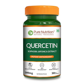 Quercetin 500mg  Antioxidant & Immune Support | 30 Veg Capsules - Nutrition by Pure Nutrition