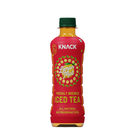 Knack Lemon Mint Iced Tea (PET Bottles) 300ml Pack of 12 - Sports Drinks & Beverages by Knack Beverages