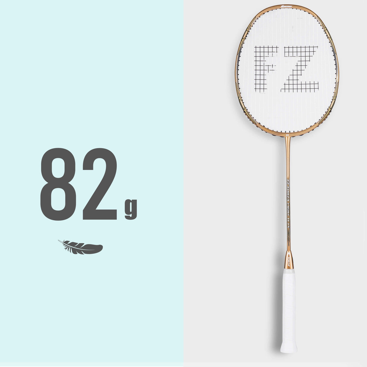 Light 11.1 Stiff Strung Defensive Badminton Racket(Rich Gold)-4U/G5