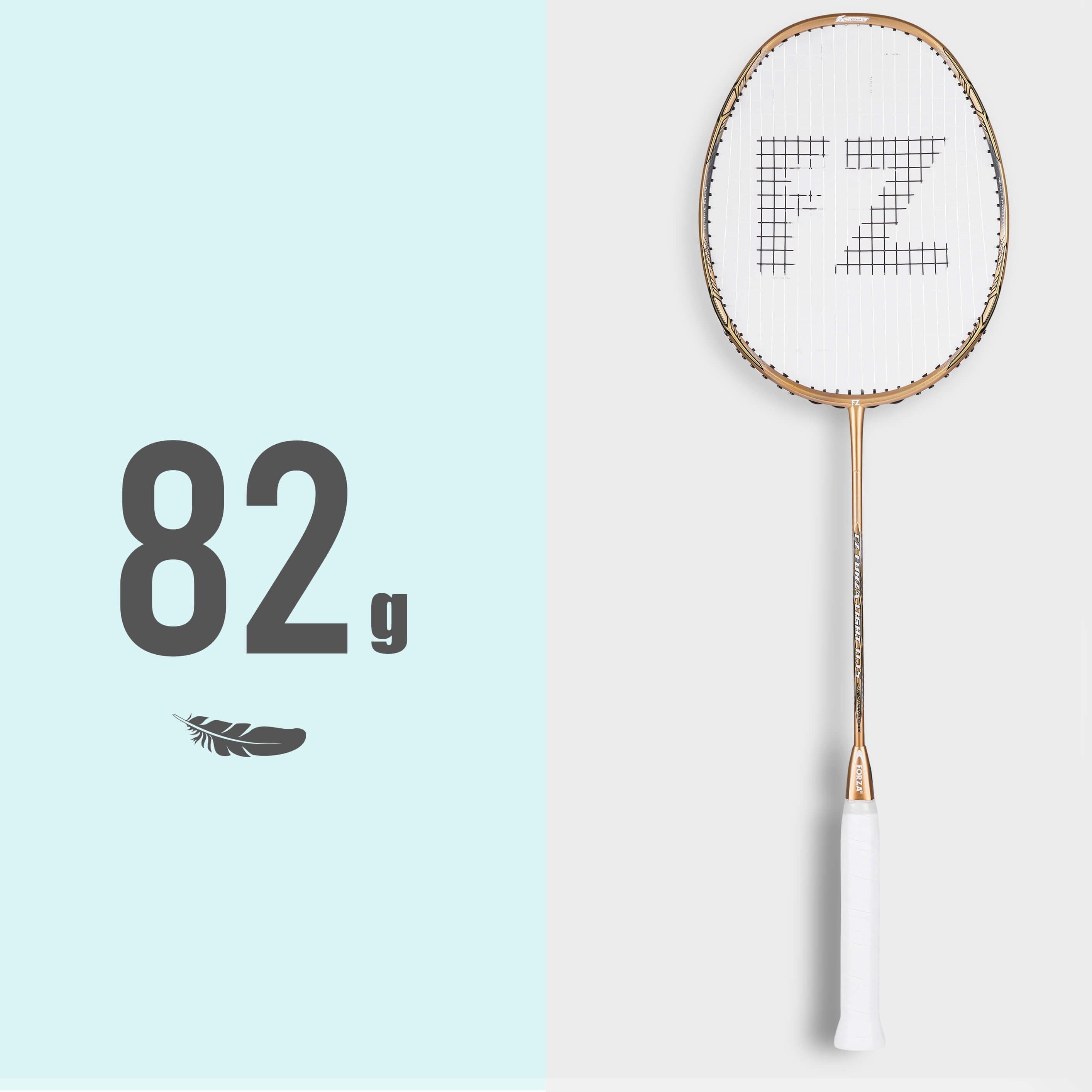 Light 11.1 Stiff Strung Defensive Badminton Racket(Rich Gold)-4U/G5