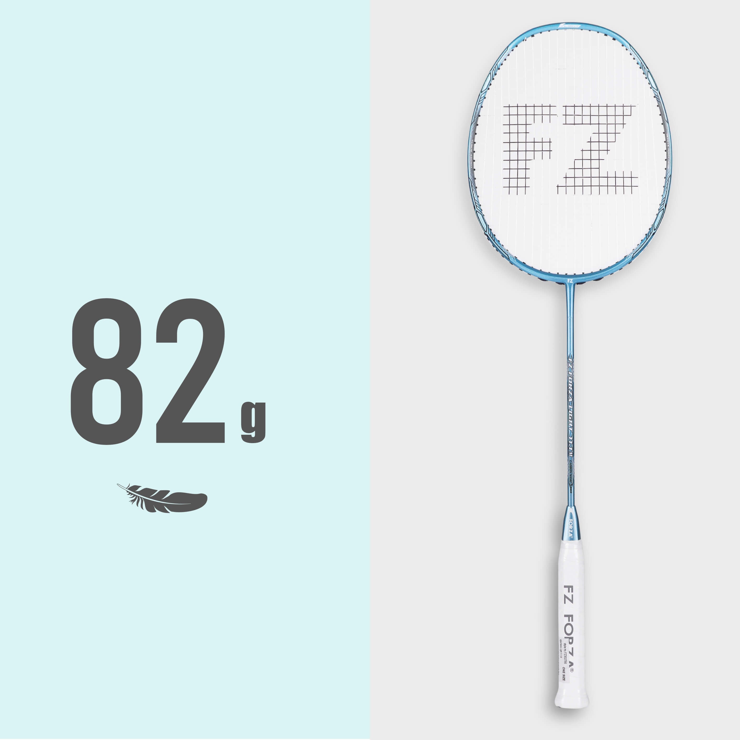 Light 11.1 Medium Strung Defensive Badminton Racket (Blue Fish) - 4U/G5