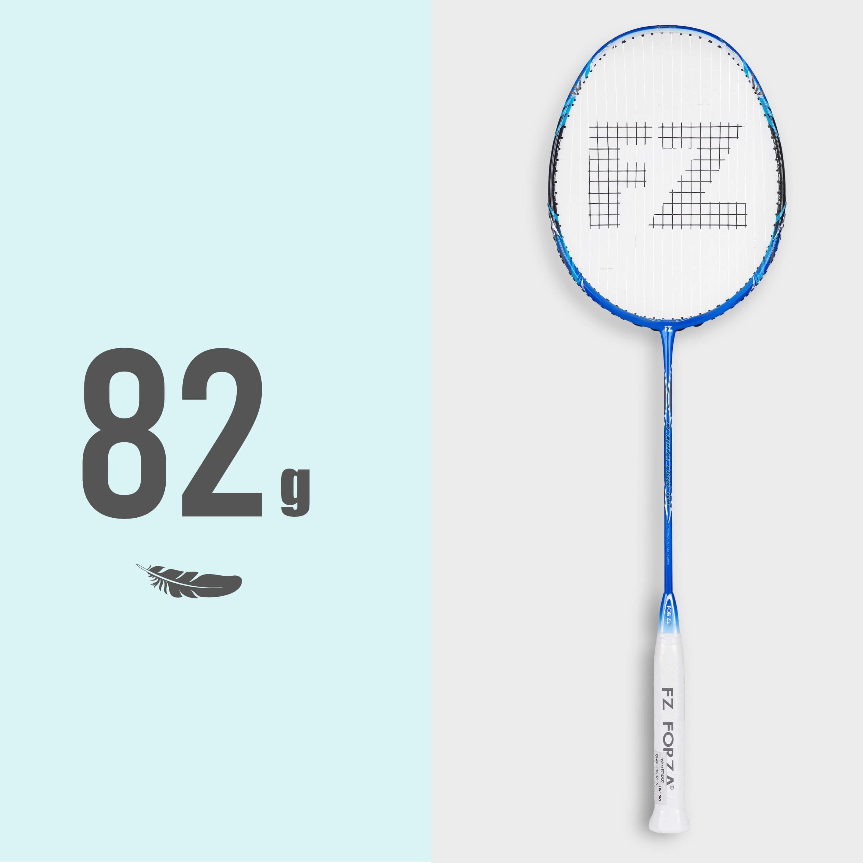 Light 10.1 Strung Badminton Racket (Blue Fish)- 4U/G5
