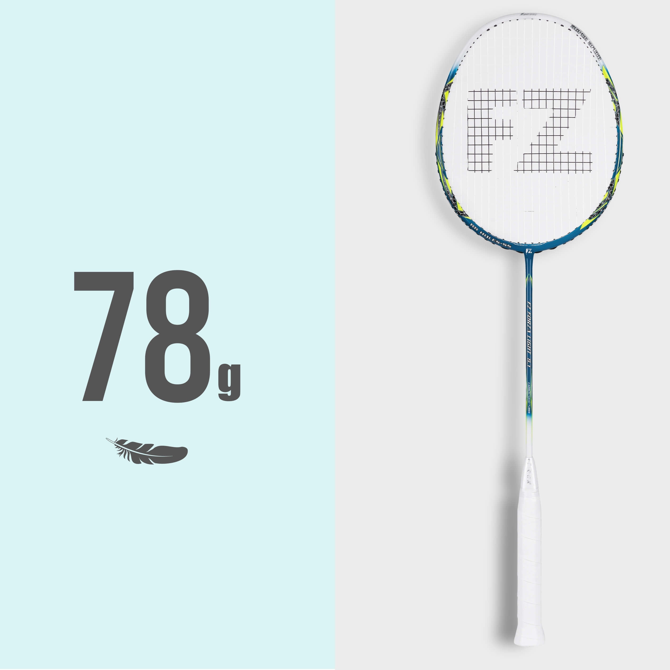 Light 8.1 Strung Badminton Racket (Safety Yellow) -5U/G5