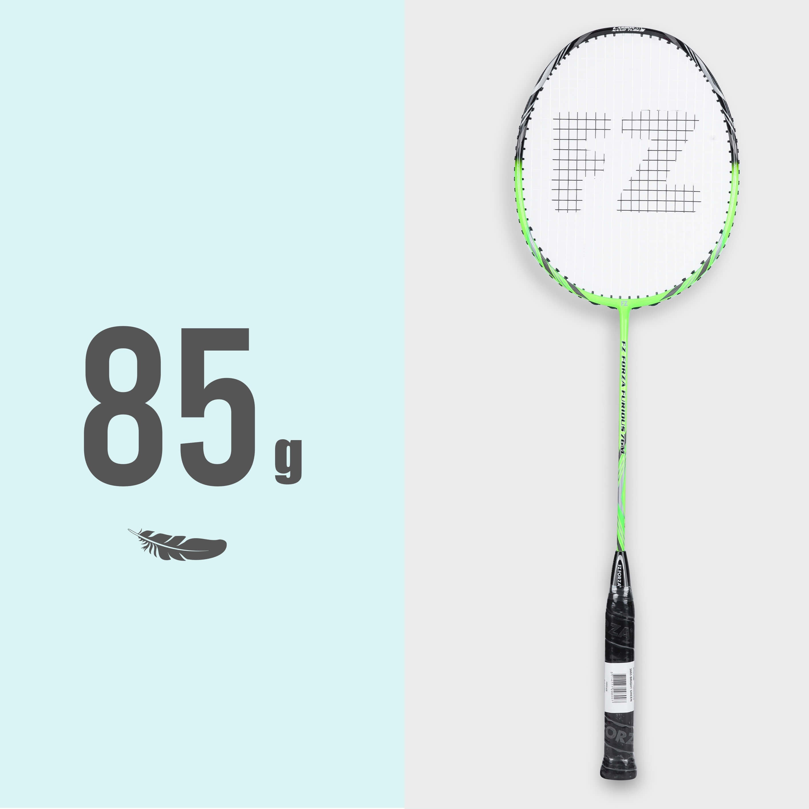 Furious 76 M Strung Badminton Racket ( Bright Green) - 3U/G5
