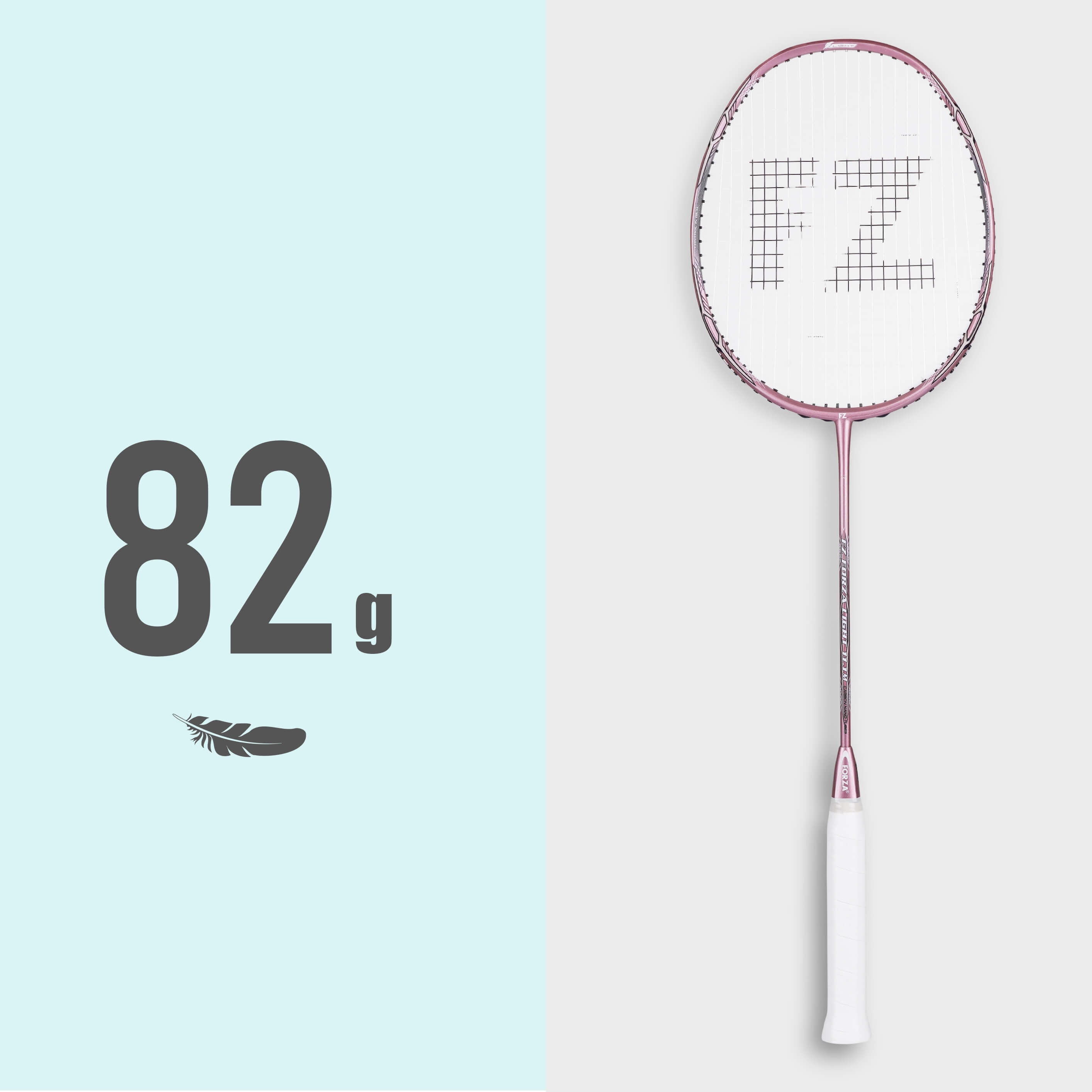 Light 11.1 Medium Strung Defensive Badminton Racket (Lilac)- 4U/G5
