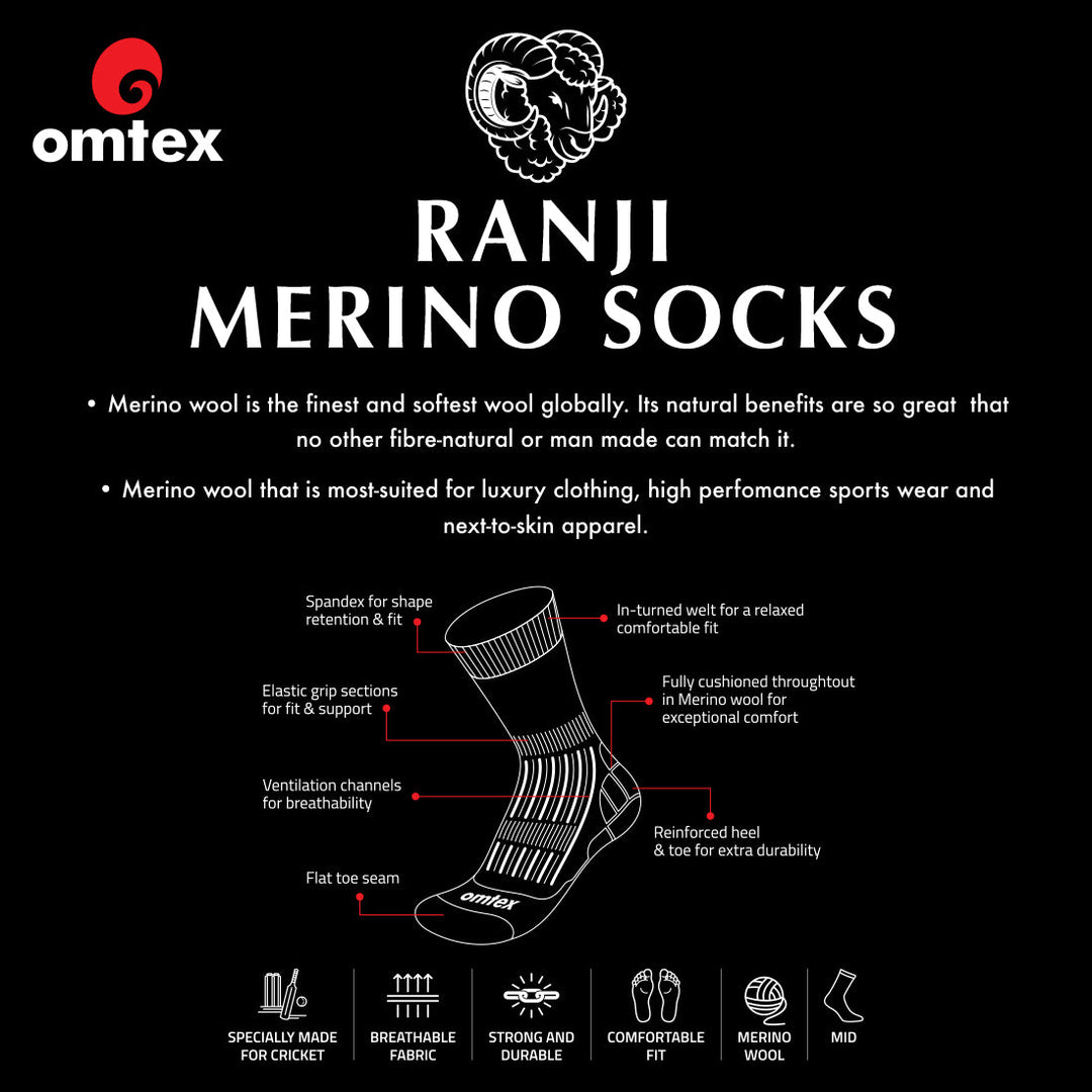 Test Merino Cricket Socks