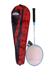 STAG GLOBAL Disney Spiderman Badminton Racket Combo 2 Badminton Racket 3 Shuttle Cock | Red/Blue | Model (RC005)