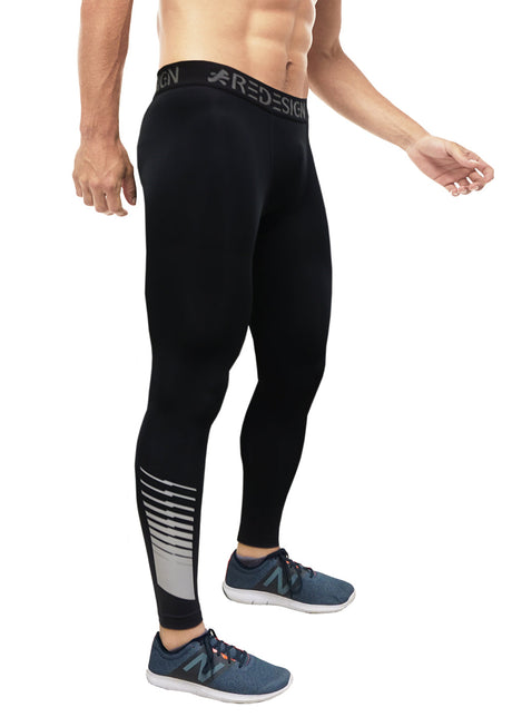 ReDesign Silver Reflective Compression Pant (Black)