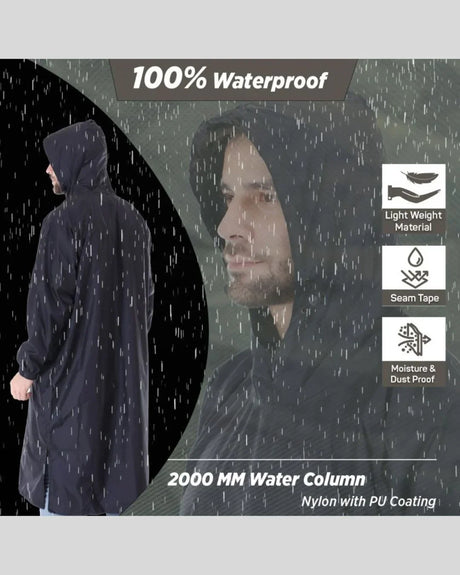 ROCKSPORT Rain Poncho Golden Bell Rainwear - Navy Blue