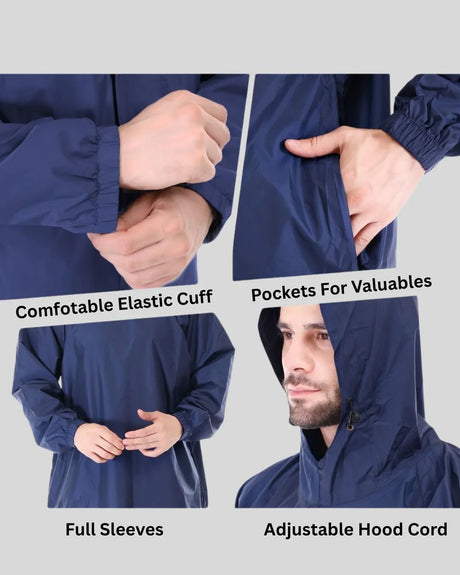 ROCKSPORT Rain Poncho Golden Bell Rainwear - Navy Blue