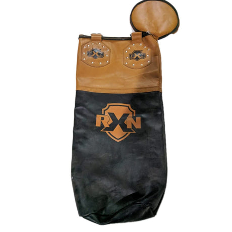 RXN Filled Leather Punching Bag for Boxing and Martial Arts with Includes 4-Way Chain - (PB-01) | RXN SPORTS