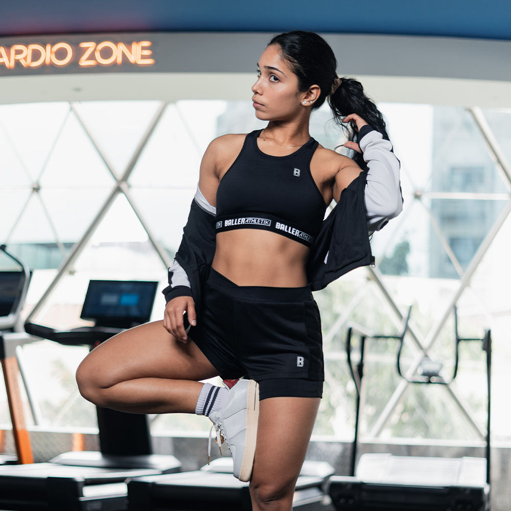 Racerback Sports Bra - Black