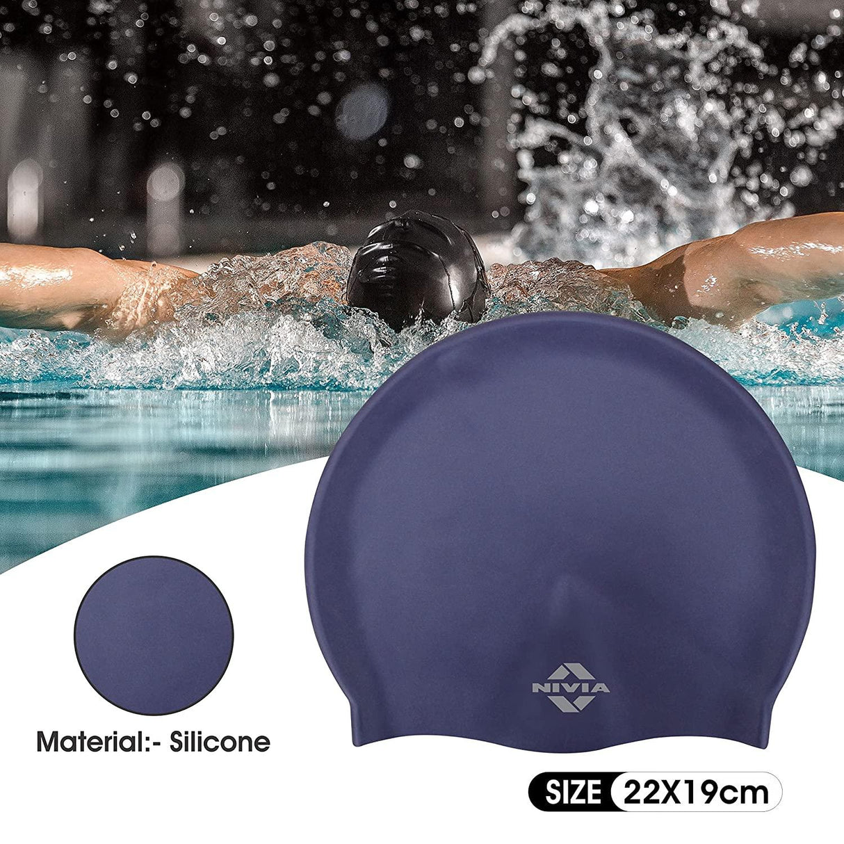Nivia Classic Silicone Swimming Cap