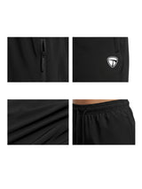 Men’s Running Shorts, Black | White | Navy Blue | Grey | Zipper Pockets for Gym, Workout & All Sports