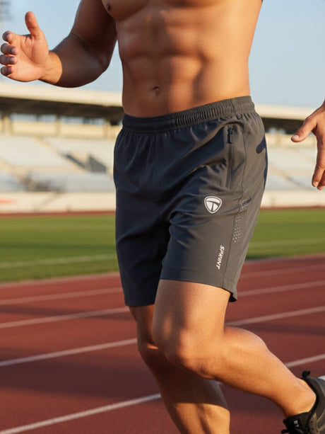Running Shorts for Men Dark Grey Color – Quick Dry Sports Shorts for Gym | Jogging & Workout with El | Triumph