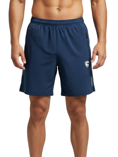 Men’s Performance Running Shorts Blue Color | Gym & Training Shorts with both Side Zipper Pockets |  | Triumph