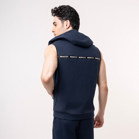 Sleeveless Hoodie - Navy Blue